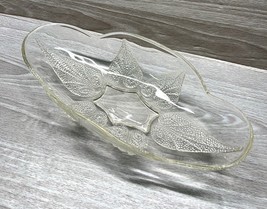Vintage Anchor Hocking Renaissance Relish Dish Oval Clear Glass 9.5 Inch Long - £9.59 GBP