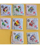 Set of 8 Mexico Worlk Cup &#39;70 the Mutawakelite Kingdom of Yemen Cancelle... - $1.95