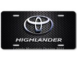 Toyota Highlander Inspired Art on Mesh FLAT Aluminum Novelty License Tag... - $16.19