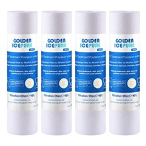 GOLDEN ICEPURE 5 Micron 10&quot; x 2.5&quot;  Water Filter Replacement Unit 4PACK - £15.24 GBP