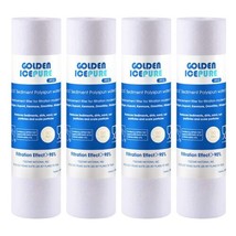 GOLDEN ICEPURE 5 Micron 10&quot; x 2.5&quot;  Water Filter Replacement Unit 4PACK - £15.32 GBP