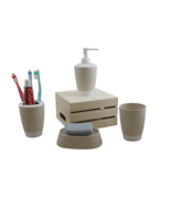 Bathroom Accessories Set 4 Piece Soap Dispenser Soap Dish Tumble Toothpa... - $256.28 MXN