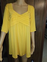 Jessica London Plus Size Yellow Tunic Top - 18/20 - $14.99