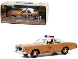 1975 Dodge Coronet Brown with White Top &quot;Choctaw County Sheriff&quot; 1/24 Di... - £36.76 GBP