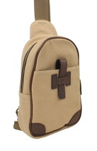 Vagarant Traveler Cotton Canvas Chest Pack Travel Bag CK90.Khaki - $33.00