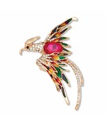 PalmBeach Jewelry Goldtone Oval Cut Pink Crystal and Enamel Flying Phoen... - £14.03 GBP