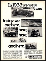 1973 HOT ROD Magazine Print Ad - Cragar Wheels Race Cars from 1933 - 197... - $6.64