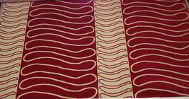 Clarence House Moderne Infinity Ruby Red Velvet Linen Fabric By The Yard 51&quot;W - £46.39 GBP