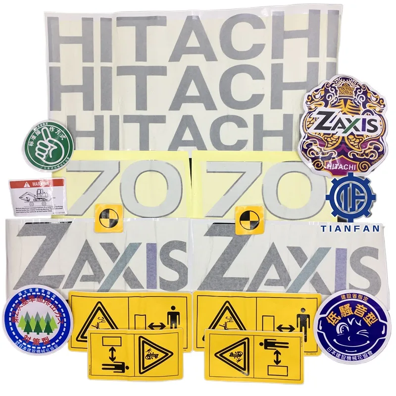 Hi excavator sticker 70 zaxis70 60 55 90 hitachi exzaxis all car logo sticker excavator thumb200