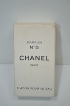 Vintage Full Parfum No 5 Chanel Flacon Pour le Sac Purse Paris Gold Dab w/ box - £121.49 GBP