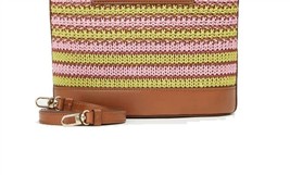 Lafayette 148 mini striped raffia leather bag in Pink - size One Size - $425.70