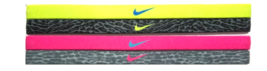 NEW Nike Girl`s Assorted All Sports Headbands 4 Pack Multi-Color #25 - £14.02 GBP