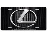 Lexus &quot;L&quot; Logo Inspired Art on Mesh FLAT Aluminum Novelty Car License Ta... - £14.42 GBP