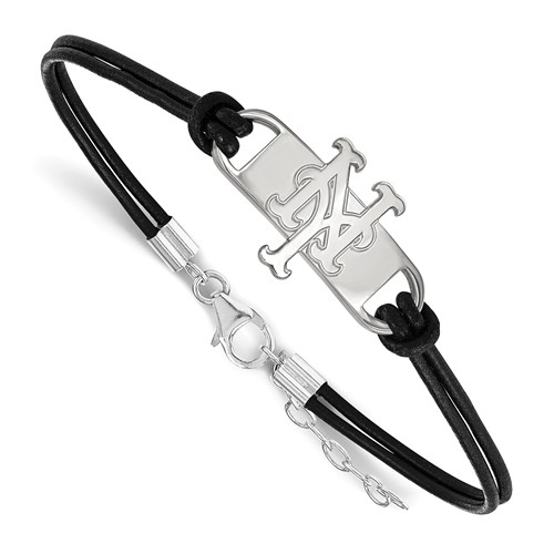 Primary image for SS  New York Mets Small Center Leather Bracelet
