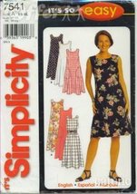 Simplicity 7541 Xs-xl So-easy Sewing Pattern for Sleeveless Flared Pullo... - $13.99