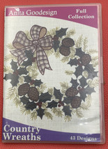 Country Wreaths Embroidery Design Collection - Anita Goodesign CD (35AGHD) - £9.63 GBP