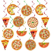 48 Pcs Pizza Party Decorations Pizza Hanging Swirl Themed Ceiling Decor Whirls F - £15.67 GBP