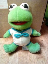 Muppet Babies Vtg 1992 Muppet Show Child Dimension 8&quot; Plush Baby Kermit - £10.22 GBP