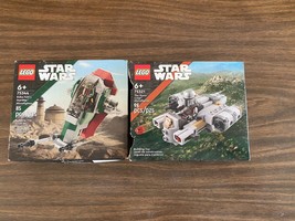 LEGO Star Wars: Boba Fett&#39;s Starship &amp; Mandolorian Razor Crest Microfighters Lot - £11.59 GBP