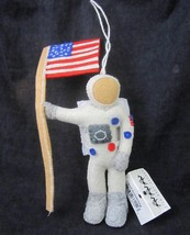 Hand crafted Felt Neil Armstrong Astronaut Ornament 8&quot; Wool Silk Road Bazaar - £14.44 GBP