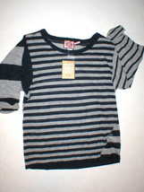 New Womens Large L Juicy Couture Blue Gray Stripe Alpaca Finer than Cash... - £207.91 GBP