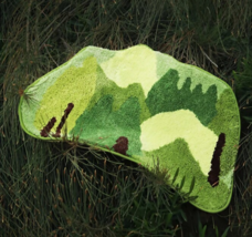 Creative green forest rug carpet for living room, Non-slip floor mat, rug  - £42.09 GBP