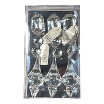 Clear Acrylic Cut &amp; Faceted Crystal Drop Xmas Ornaments 18 Pieces (6 Boxes Of 3) - £15.66 GBP