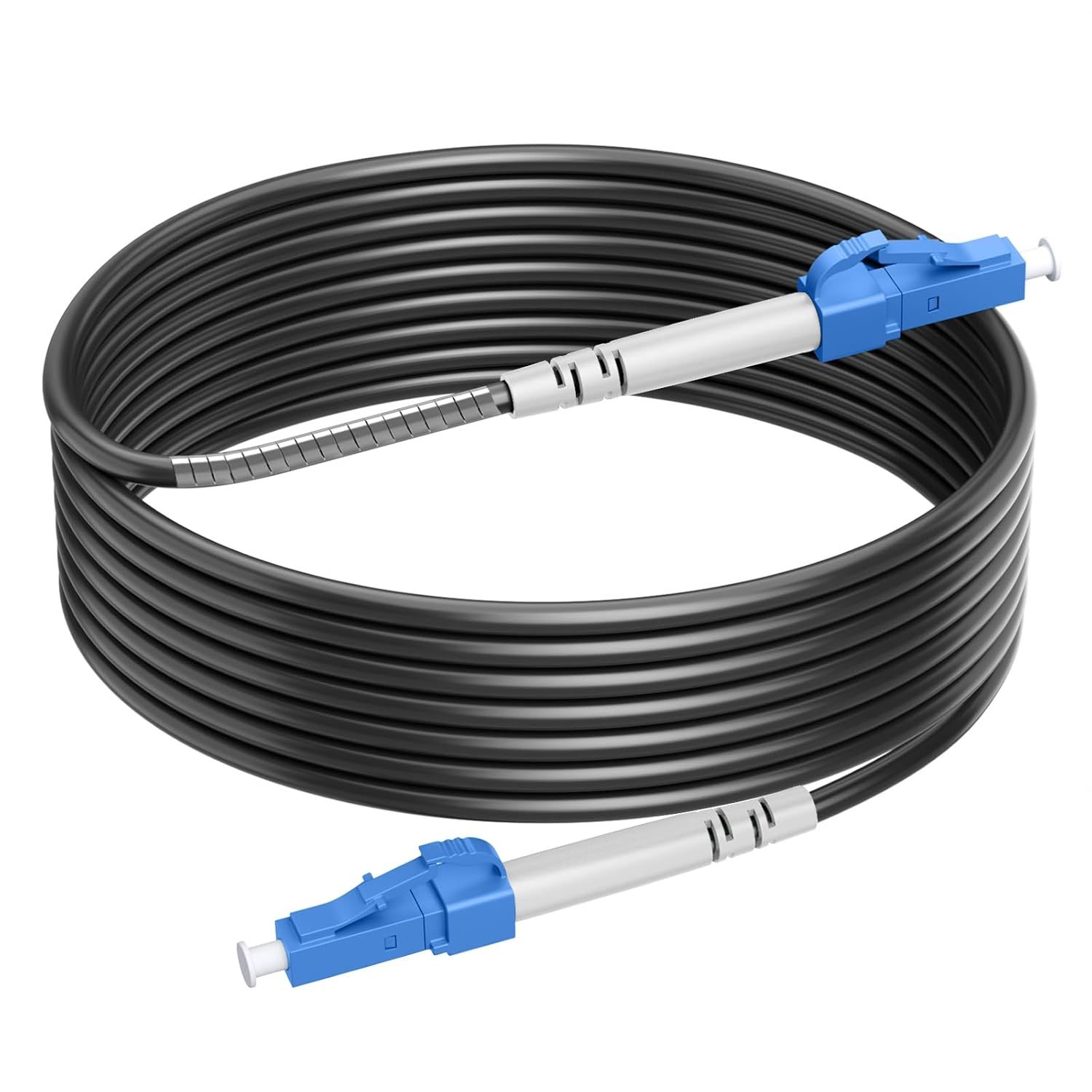 20M/66Ft Outdoor Simplex Fiber Optic Cable, Lc To Lc Single Mode Fiberpatch - $31.99