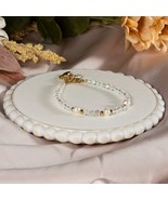 Bracelet Adjustable Clear Crystal pearls For women multicolored Gift - $274.45 MXN