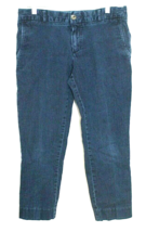 Banana Republic J EAN Pants Size 6 Dark Blue Chino Pocket Flat Front Straight Leg - £13.03 GBP