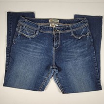 YMI Women&#39;s Size 15 Dark Wash Skinny Jeans Thick Stitch Stretch Hi Rise READ - £11.95 GBP