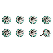 1.5&quot; X 1.5&quot; X 1.5&quot; Hues Of White Green And Black  Knobs 8 Pack - £62.60 GBP