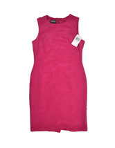 Patrick Petite Silk Dress Womens 10 Pink Body Con Midi Sleeveless Pencil - £23.89 GBP