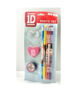 One Direction ID 5 Pencils 1 Erasers 1 Sharpener  Harry Zayn Niall Liam ... - €17,31 EUR
