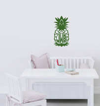 Pineapple Monogram Vinyl Decal Car Bedroom Wall Art Personalized Name - £3.83 GBP+