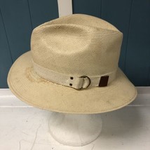 Vintage Dorfman Pacific Panama Straw Hat Handmade Mens Large Tan With Ba... - £19.43 GBP