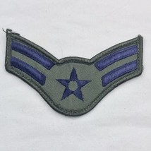 USAF Airman First Class Vintage Embroidered Blue Green Sew On Patch US Air Force - £13.65 GBP