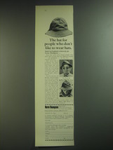 1974 Norm Thompson Arno Hat Ad - The hat for people who don&#39;t like to wear hats - £14.46 GBP