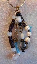 Cross and Beads Keychain, Bangle-Charm Style for Keys and Crafts, and Ch... - $8.95