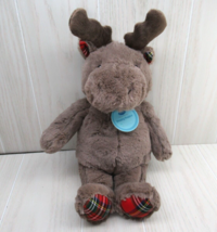 Cloud B Dreamy Hugginz plush brown reindeer red plaid ears feet baby soft toy - £5.60 GBP