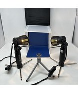 Portable Lighting Studio w 2 Spotlights in Case by Digital Concepts Phot... - $19.13
