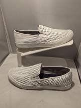 SPERRY Topsider Seaside Perforated White Leather Boat Shoes Sneakers 9M Flats - £37.36 GBP