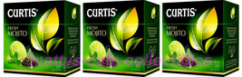 CURTIS Green Tea Fresh Mojito SET of 3 BOXES X 20 = 60 Pyramids US Selle... - £13.13 GBP