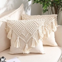 Beautiful Handmade Knit Cushion Cover Abstract Pattern 16 x 16 Inch - se... - £46.17 GBP