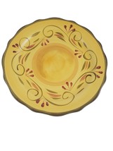 Home Trends 11.25&quot; Yellow Red Green Floral Plate Replacement Italian Villa - £8.88 GBP