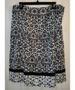EXCELLENT WOMENS CHARTER CLUB BLACK &amp; WHITE NOVELTY PRINT LINED SKIRT   ... - €23,06 EUR