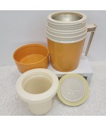 Vintage Thermos Model 7002 Hot or Cold Food Container YELLOW/ORANGE 10 oz. - $17.36