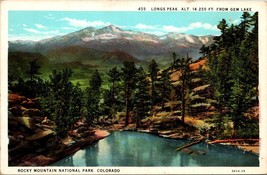 Colorado Lot of Two(2) Longs Peak Estes Park WB &amp; Linen UNP Antique Postcards - £7.51 GBP