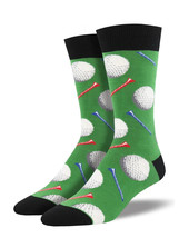 Socksmith Men&#39;s Socks Novelty Crew Cut Socks &quot;Tee It Up&quot; / Choose Your Color!! - £11.76 GBP