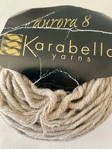 Karabella Aurora 8 Worsted Weight 100% Merino Wool yarn color Tan - £4.03 GBP